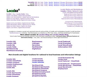 Localzz is a massive owned and operated network and portfolio of media and marketplace brands! 